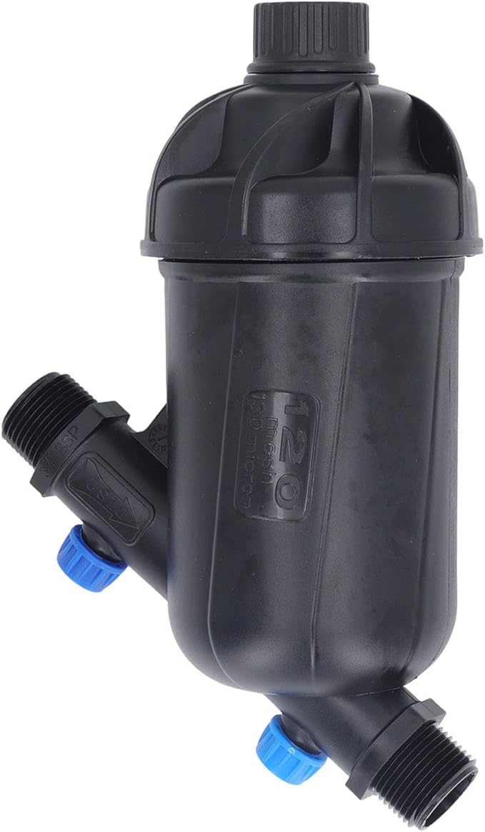 Buachois Irrigation Filter, Y Type Sprinkler Drip Irrigation Filter, 3/4in Male Water Filter Strainer for Greenhouse Agricultural Gardening (1in Male Screen Type)