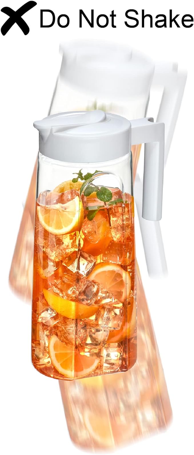 Amazing Abby - Slim Mini - Tritan Pitcher (48 oz), Unbreakable Plastic Water Pitcher with Lid, BPA-Free, Heat-Resistant, Dishwasher-Safe, Great for Iced and Hot Drinks, Indoors and Outdoors, Black