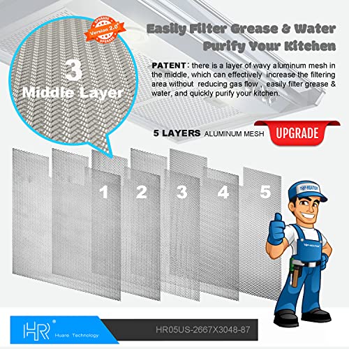 W10169961A Hood Filter Fits Whirlpool 10.5x12 2 Pack (2 Count)