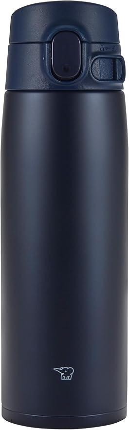 Zojirushi SM-VA60-AD Water Bottle, One-Touch Stainless Steel Mug, Seamless, 20.3 fl oz (600 ml), Navy