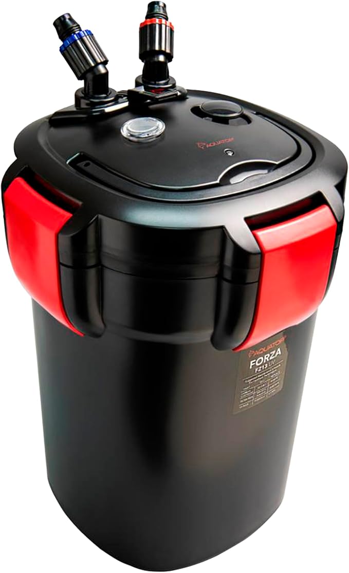 Aquatop Forza Premium Canister Filter – 13 Watts – 550 GPH Flow Rate – Ideal for 125-175 Gallon Fresh & Saltwater Tanks – Includes Filtration Media