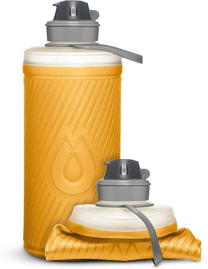 HydraPak Flux - Collapsible Backpacking Water Bottle (750ml, 1L, 1.5L) - BPA Free, Ultra Light, Spill-Proof Twist Cap