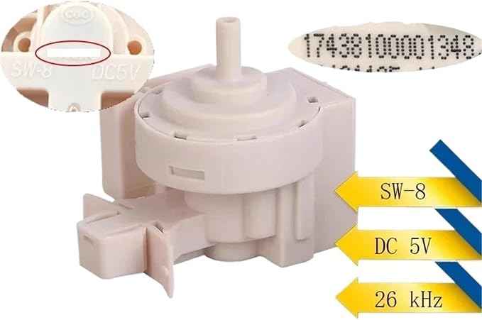 Water Level Sensor 17438100001348 for SEL-ONG DC5V Suitable for SW-8 for Mid-e-a-Fully Automatic Washing Machine Switch Maintenance Acc