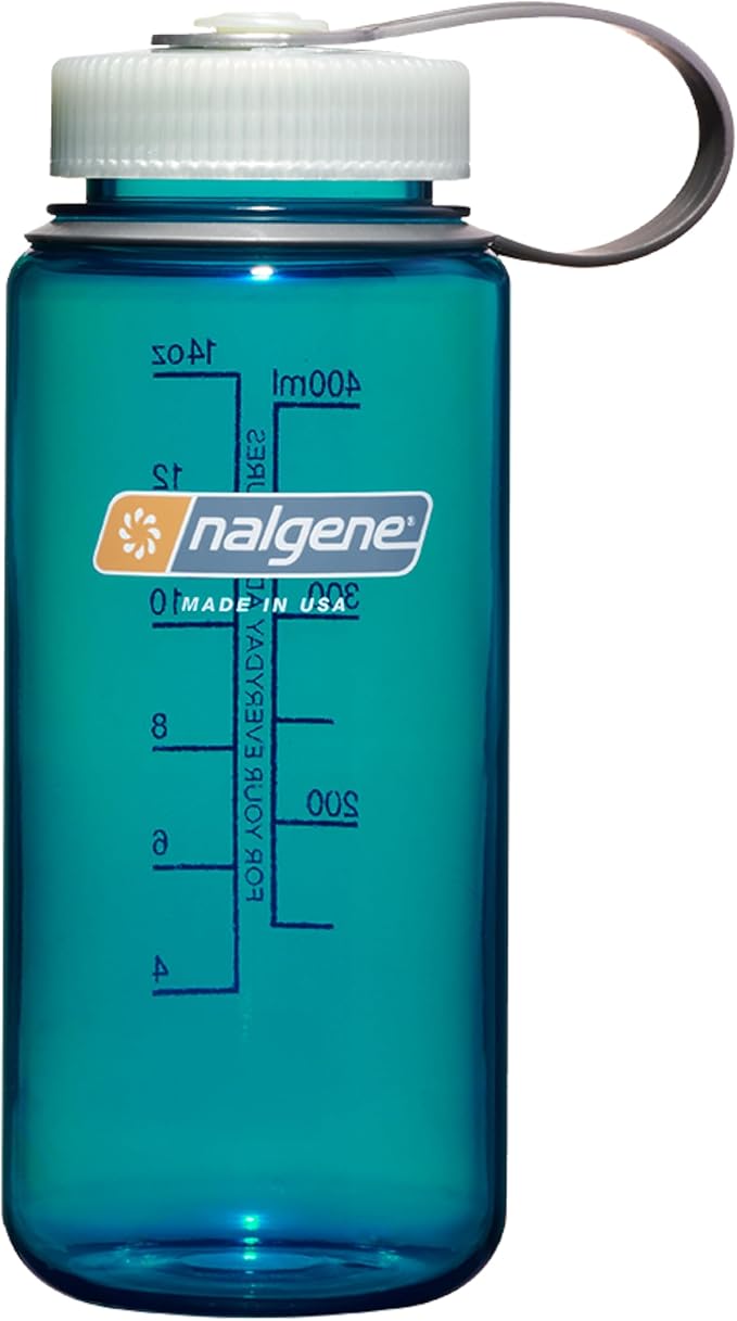 Nalgene 16 oz Wide Mouth Water Bottle | BPA-Free, Durable & Leak Proof, Lightweight Travel Bottle, Fits In Cupholders, Trout