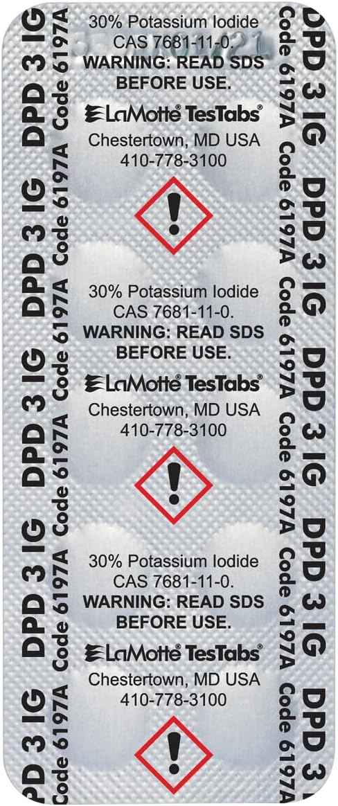 Lamotte 6197AJ DPD 3 in. Instrument TESTABS44; 100 Pack