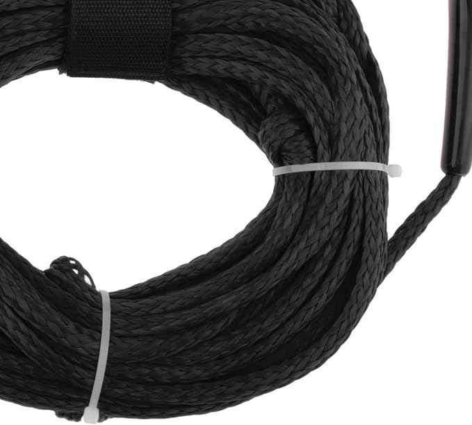 Water Ski Rope Wakeboarding Tow Line with Handle Grip Heavy Duty Water Ski Tow Rope Wakeboard for Surfing Accs, Black Rope