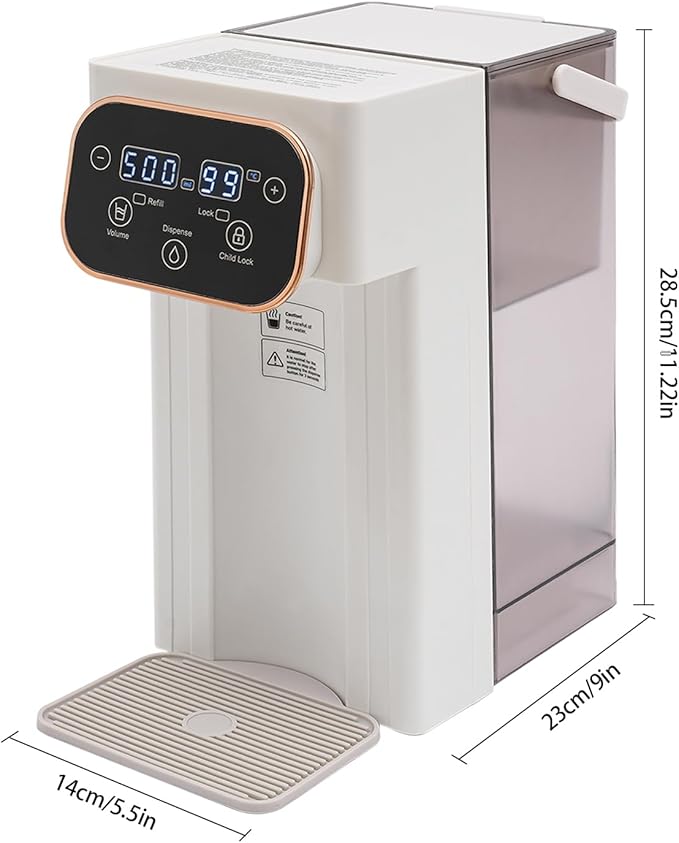 Instant Hot Water Dispenser with Filter, 1500W Countertop Water Filter System, Water Dispenser with 12 Temperatures & 8 Volume Settings & Safety Lock for Home, Dormitory, Coffee Shop, Tea House, Etc