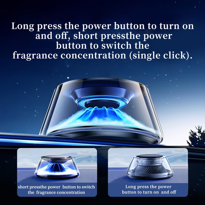 Smart Car Air Freshener 5 Ambient Light & Mist Car Fragrance (2 Count)