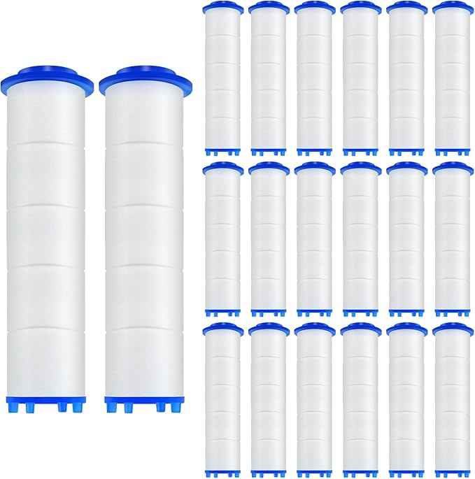 20 Pack Shower Filter Shower PP Cotton Filter Handheld, Replacement Tool Suitable for Various Specifications of Heads (2.6 inches)