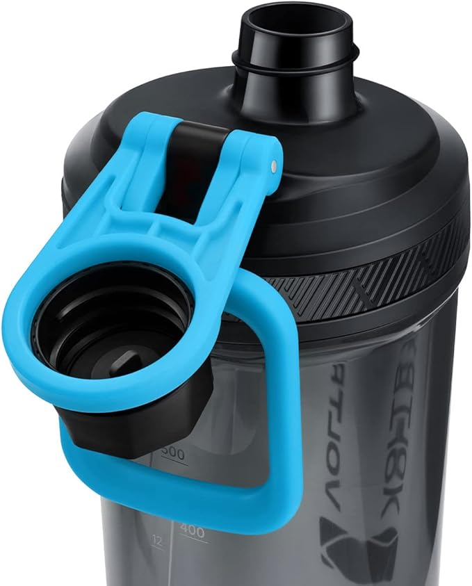 VOLTRX Shaker Bottle, Gallium USB C Rechargeable Electric Protein Shake Mixer, Shaker Cups for Protein Shakes and Meal Replacement Shakes, BPA Free, Made with Tritan, Blue, 27oz