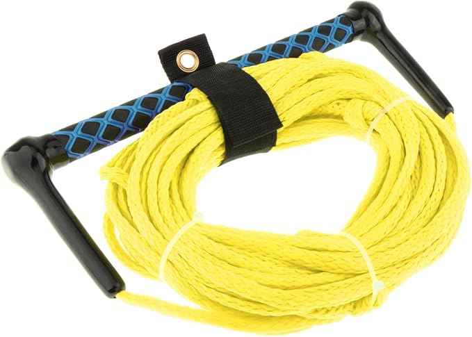Water Ski Rope, Wakeboard Surfing Tow Rope with Handle Grip, Multifunctional Wake 23M for Water Skis Wakeboard Accs