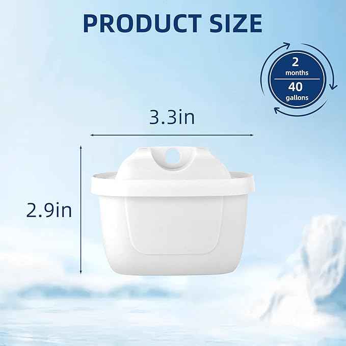 Water Filter Replacement for Mavea filters 3 pack,Compatible With Brita Mavea 1001122 Maxtra and LEVOIT Pitcher by APPLIANCEMATES