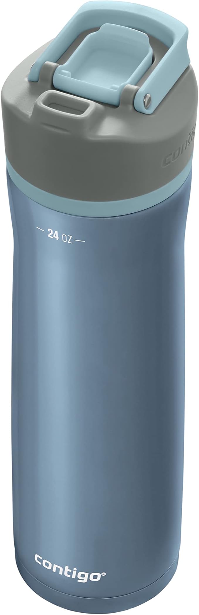 Contigo Clybourn Chill Stainless Steel FreeFlow Filter Water Bottle with AUTOSEAL, 24oz., Dark Ice (Pack of 4)