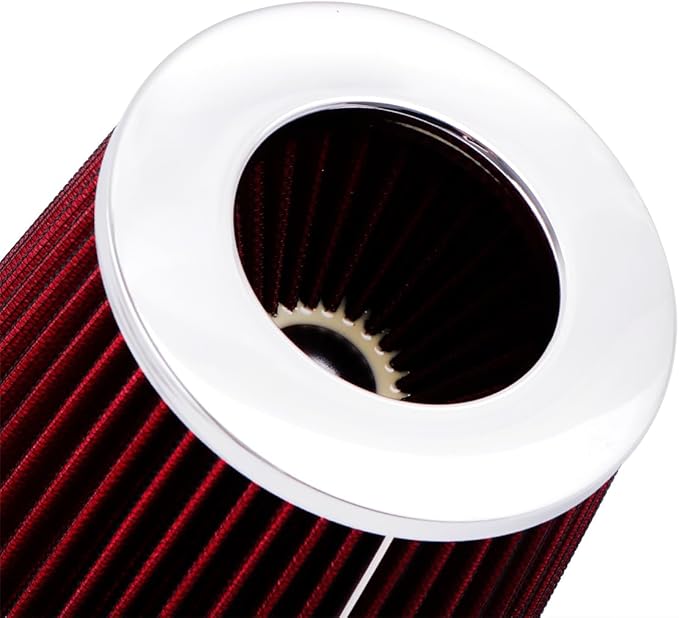 4"Universal Clamp-on Air Intake Filter - Washable, High-flow，Lower intake air temperature, Inlet Cold Air Cone Replacement