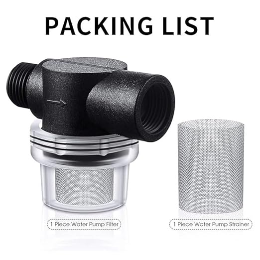 Water Pump Strainer 2 Pack, 1/2 Inches Hose Barb in-Line Strainer Twist-On Pipe Sprayer Filter for Water Pump RV Camper Marine Boat Lawn