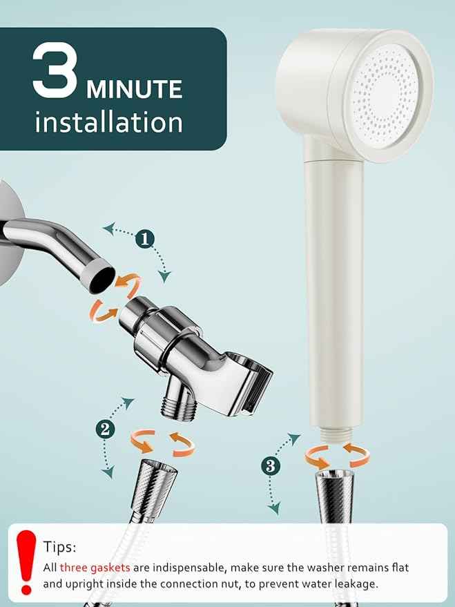 Ion Filtered Drops Shower Head with Handheld, High Pressure Shower Heads with 3 Spray, Showerhead with Filters Hand held for Hard Water, Remove Chlorine, Reduces Dry Itchy Skin