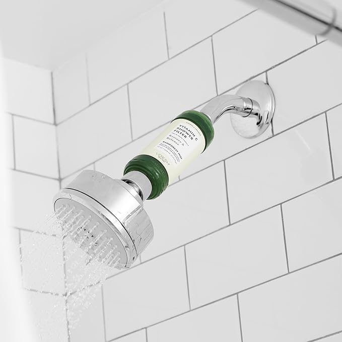 VOESH Vitamin C Shower Filter, Rainforest Mist, Shower Aromatherapy, Water Purifier, Water Softener, Vegan Probiotics, Spa Shower Head, Water Filter, Shower Self-Care