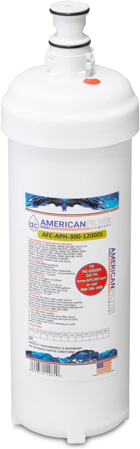 American Filter Company®, water filter, Model # AFC-APH-300-25000SKH, Compatible with 3M(R) HF40-S Filter New American Filter Company® Model # AFC-APH-300-12000S 1-Filter