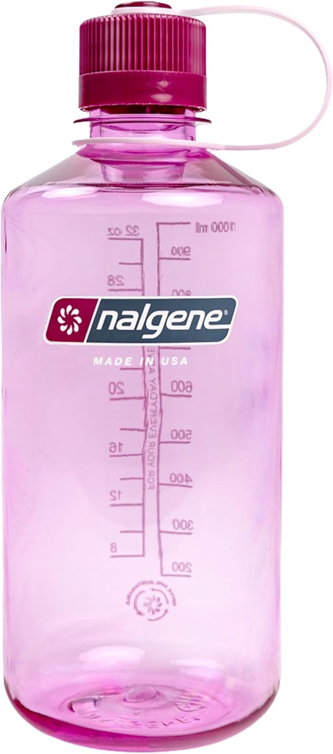 Nalgene 32 oz Narrow Mouth Water Bottle | BPA-Free, Durable & Leak Proof, Lightweight Bottle for Gym, Office & Travel, Cosmo