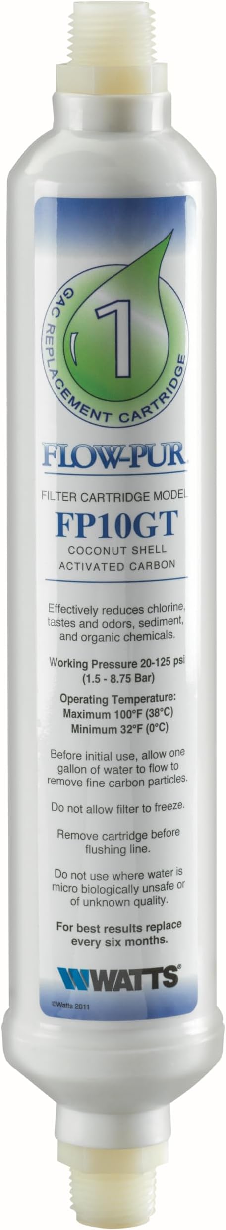 Watts (FP10GT) in-Line Carbon Filter Cartridge (1201.11)