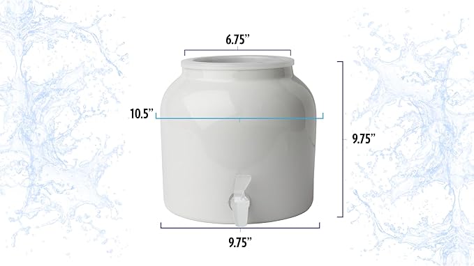 New Wave Enviro Porcelain Water Dispenser, Classic White