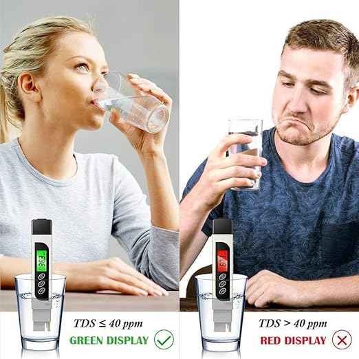 TDS Meter Digital Water Tester, Accurate and Reliable, Professional TDS, Temperature and EC Meter with Carrying Case, 0-9999ppm, Ideal ppm Meter for Drinking Water, RO/DI System, Aquariums