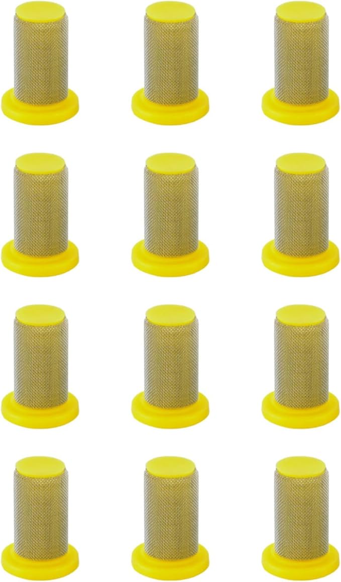 TopHomer 12 Packs Stainless Steel Strainer Spraying Nozzle Mesh Filter with Anti-Drip Design for Spraying Operations Waterproof Engineering (80 Mesh)