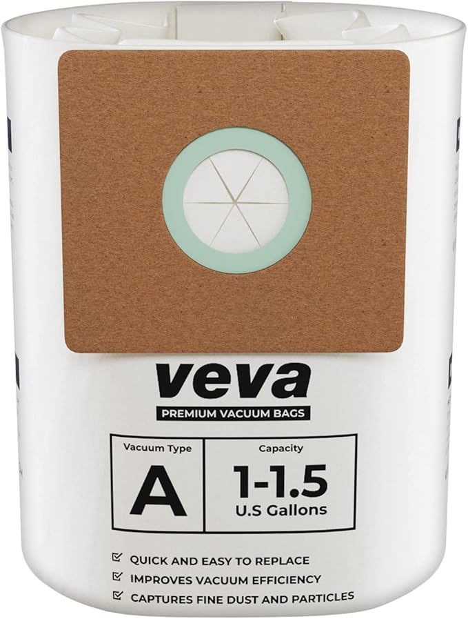 1-1.5 Gallon Filter Bags for Shop Vac Vacuum - 30 Pack - Type A 90667, Compatible with ShopVac Vacuum and 1 Gallon Micro Vacs - AquaVibe