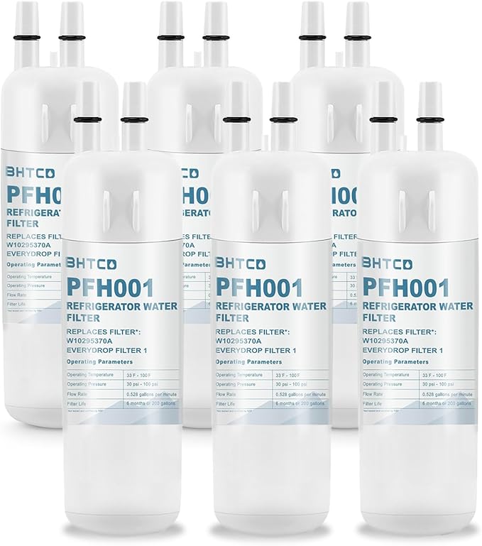 Water Filter Replaces WRS325SDHZ/ WRS325FDAM/ WRS325SDHW/ WRS325SDHB/ WRS325FDAW/ WRS325FDAB/ WRS325SDHV Model for Whirlpool Refrigerator- NSF Certified(6Pcs)