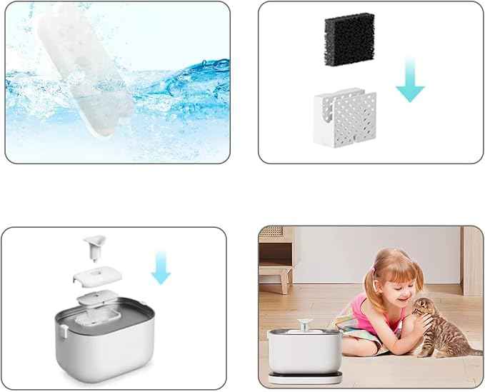 12+12 Pack Replacement Filters for PETLIBRO Capsule Pet Water Fountain - Compatible with Models PLWF005/PLWF115/WF105 - Ensure Fresh, Clean Water for Your Pets