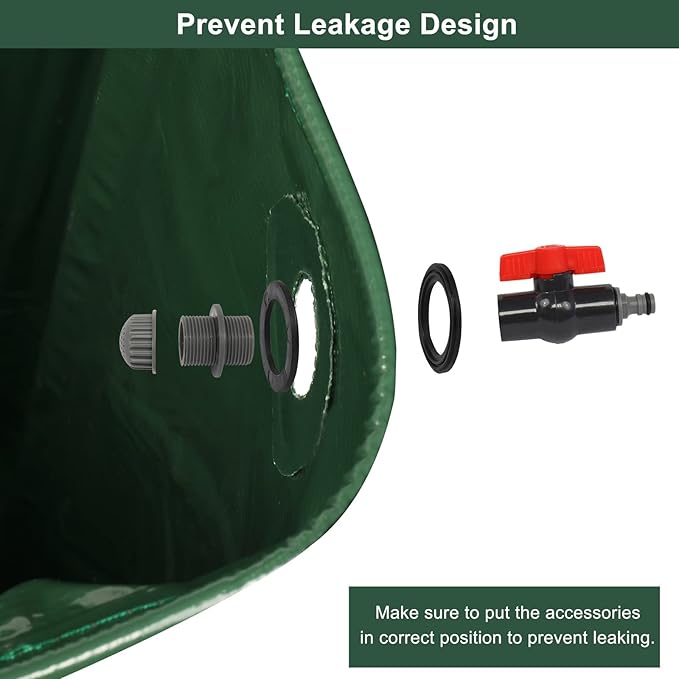 VINGLI New 100 Gallon Collapsible Rain Barrel with Volume Scale Mark, Portable Water Storage Container Rain Catcher Barrel, Rainwater Collection System Downspout with Filter Spigot Overflow Kit …