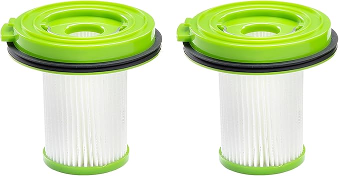 Greenworks (2-PK) Stick Vacuum Replacement HEPA Filters, Works with Greenworks Stick Vacuums (SVW24L411, SVG24L411, ‎SVW24L410, ‎SVG24L410) - AquaVibe