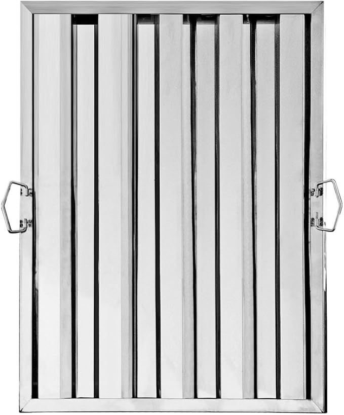 New Star Foodservice 54408 Stainless Steel Hood Filter 20" W x 25" H, Set of 6 - AquaVibe