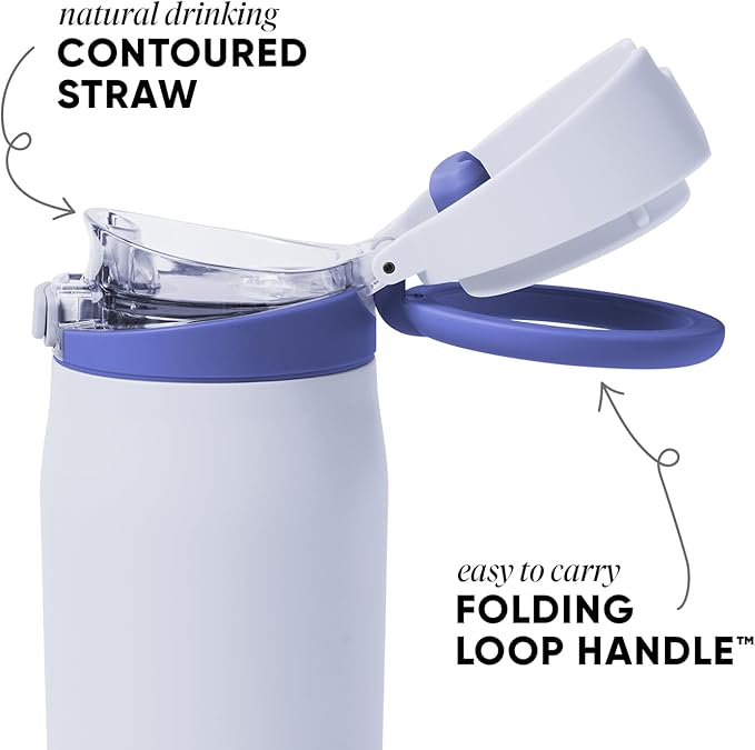Simple Modern Mesa Loop Water Bottle with Covered Straw and Handle | 24oz Cup Holder Friendly Insulated Stainless Steel Bottles for Travel, Sports and School | Dreamscape