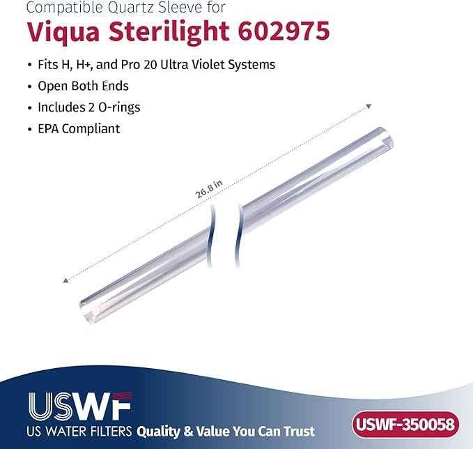 602850-102 Replacement UV Lamp/Sleeve | Fits the VIQUA H/H+ & Pro 20 Series UV Systems | Made in the USA, US Water Filters