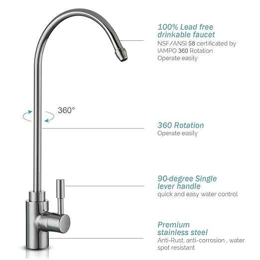 Ukoke RO75GP 6 Stages Reverse Osmosis Water Filtration System, Under Sink pH+ Alkaline Remineralizing RO filter & Softener System, NSF Certified, 75 Gallen Per Day, White with Pump