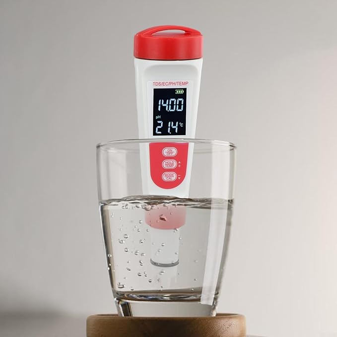 4 in 1 Digital Water Quality Tester Automatic Calibration IP67 Waterproof pH Meter for Precision-Testing