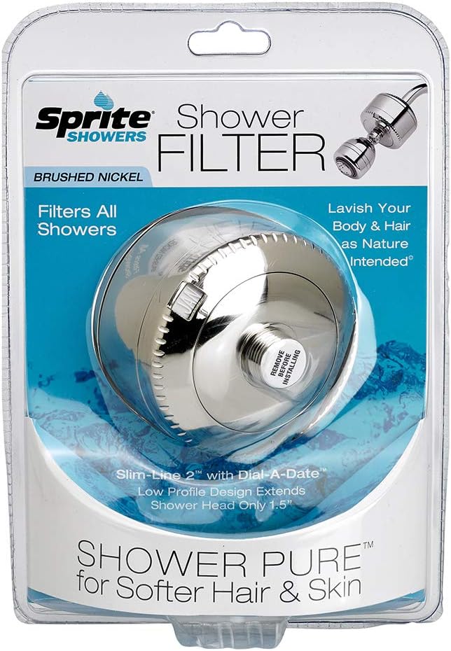 Sprite SL2-BN Universal Slim-Line2 Shower Filter, Brushed Nickel