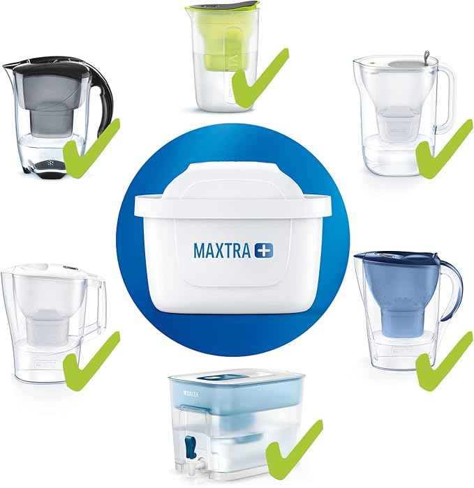 BRITA MAXTRA+ replacement water filter cartridges, compatible with all BRITA jugs -reduce chlorine, limescale and impurities for great taste - 6 Count (Pack of 1)