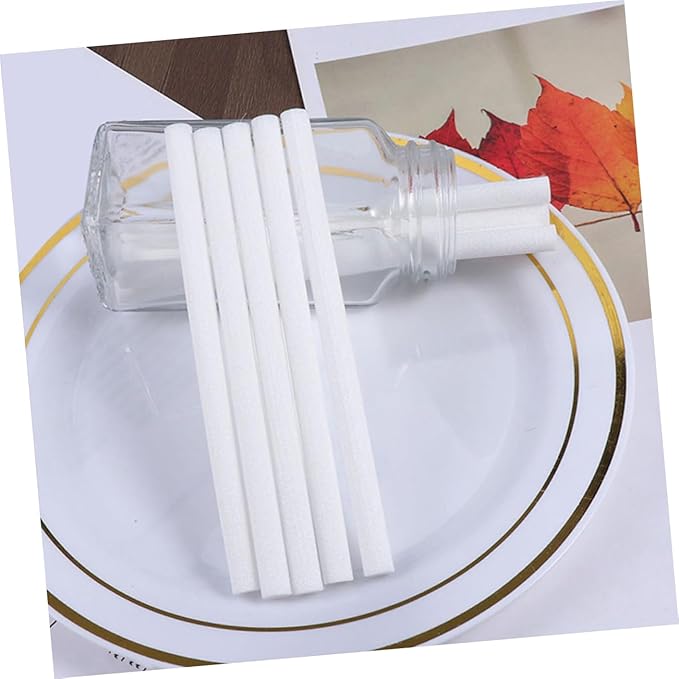 50pcs Fiber Perfume Diffuser Sticks for Humidifiers Absorbent Aroma Wicks for Home Car and Spa Replacement Filter Rods for Essential Oils - AquaVibe