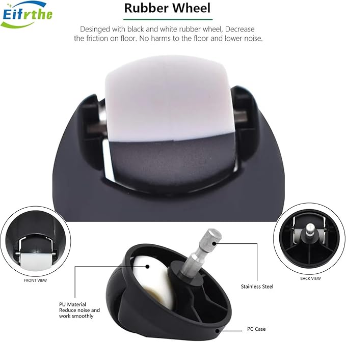 Replacement Parts accessories for Roomba i3 i3+ i4 i6 i6+ i7 i7+ i8 i8+/Plus E5 E6 E7 I,E &J Series Vacuum Cleaner,3 Set Roller Brushes 8 HEPA Filters 10 Side Brushes 1 caster wheel 10 vacuum bag - AquaVibe