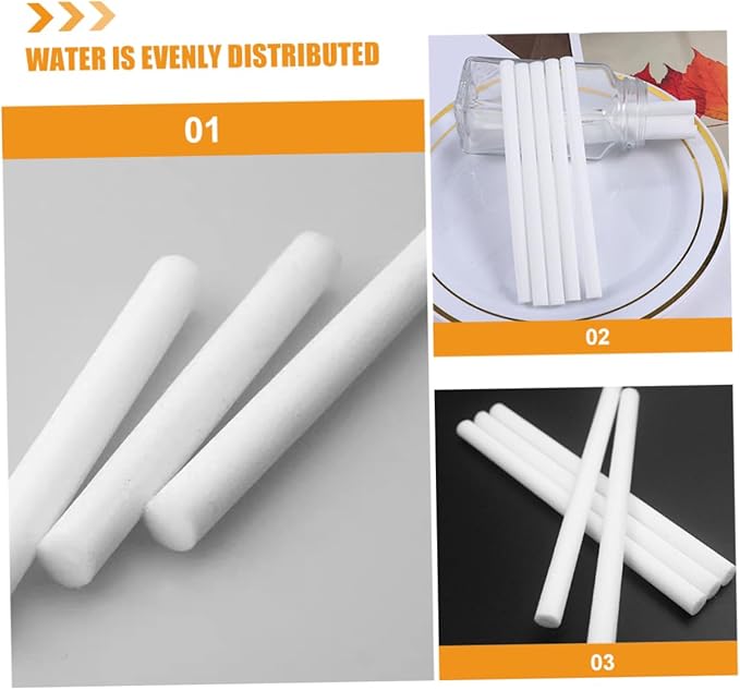 Cabilock 50pcs Humidifier Cotton Swab Aroma Oil Diffuser Sticks Absorbent for Car Home Travel - AquaVibe