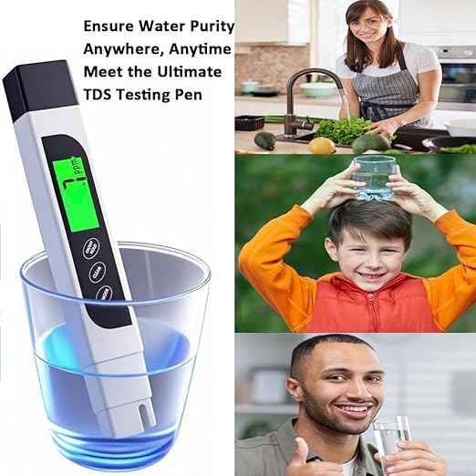 TDS Meter Digital Water Tester, Accurate and Reliable, Professional TDS, Temperature and EC Meter with Carrying Case, 0-9999ppm, Ideal ppm Meter for Drinking Water, RO/DI System, Aquariums