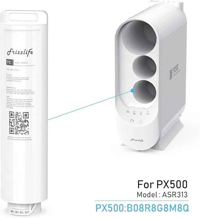 FRIZZLIFE ASR313-A Replacement Filter Cartridge for PX500/PX500-A (3rd Stage) - No Remineralization
