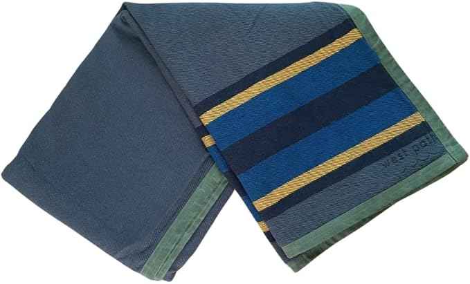 Canvas Camp Blanket – Waterproof Outdoor Blanket, Waxed Canvas with Water Repellent Backing, Bushcraft & Campfire Friendly, Ideal for Camping, Hiking, Beach, Picnic & Festivals (Blue/Grey, Regular)