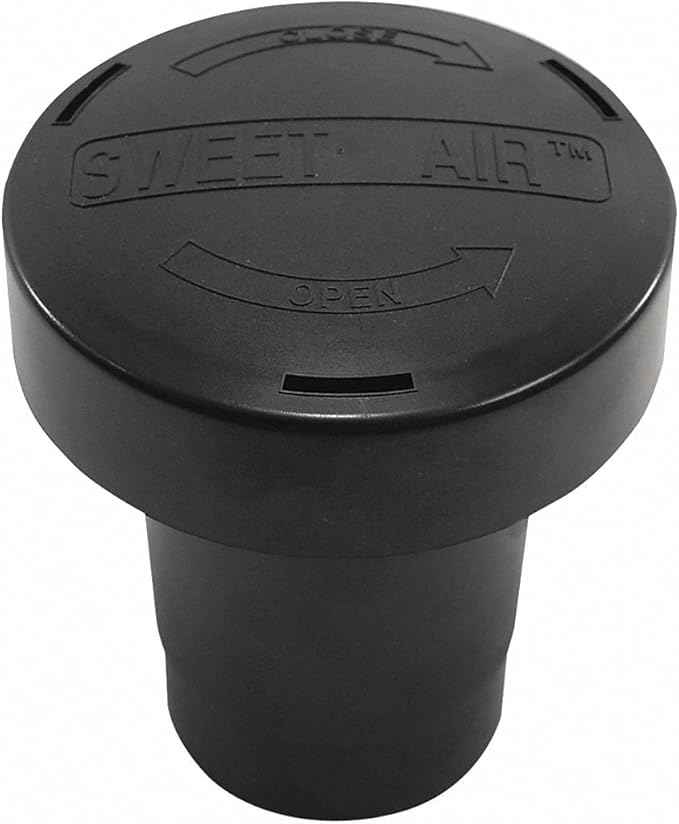 Vent Stack Filter, ABS, Black
