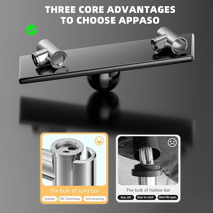 APPASO Gold Kitchen Faucet with Soap Dispenser, Brushed Gold Kitchen Sink Faucet with Pull Down Sprayer, Modern High Arch Single Handle Sink Faucet for Kitchen, 3 Modes
