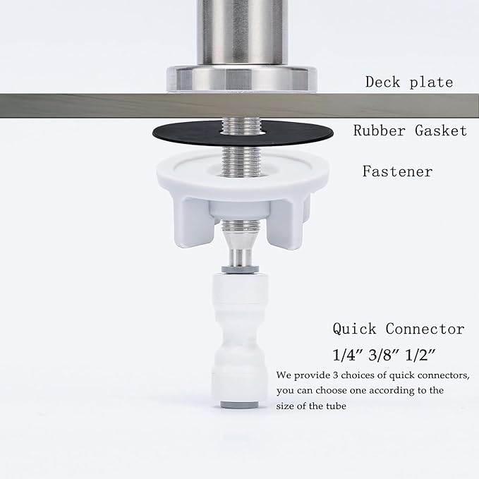 Stainless Steel Brushed Filter Faucet, Drinking Water Faucet, Kitchen Sink Faucet Lead-Free fit Kitchen bar Drinking Water Sparkling Chiller Purifier System