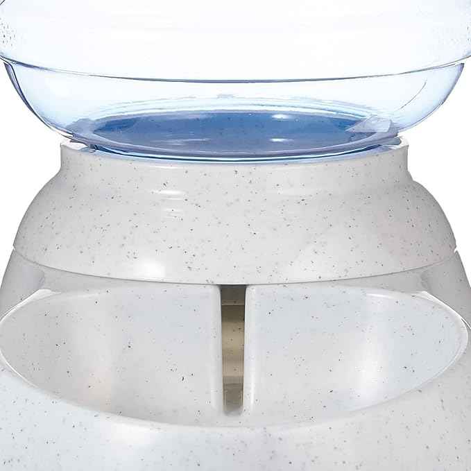 Amazon Basics Gravity Pet Water Dispenser for Cat and Dog, Easy to Clean, 1 Gallon Capacity, Small, Gray