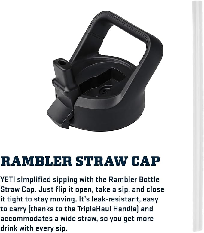 YETI Rambler 18 oz Bottle, Vacuum Insulated, Stainless Steel with Color Matching Straw Cap, Ridgeline